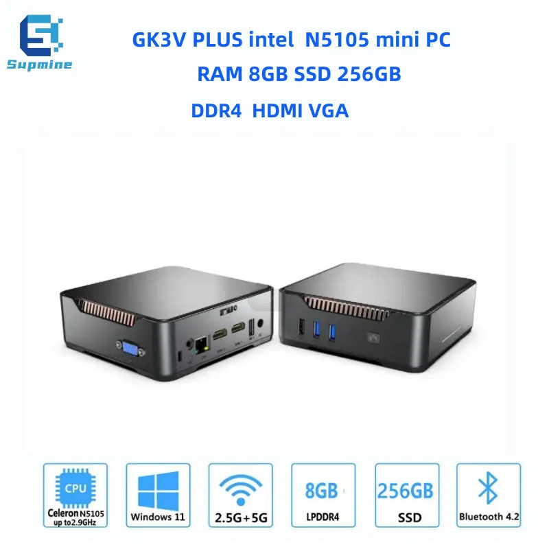GK3 PRO N5105 DDR4 RAM 8G SSD 256G 4K ÷ VGA Ȩ ǽ ̳ PC ̴ ӿ PC